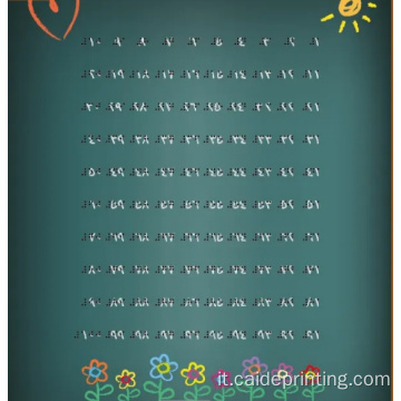 3 poster di carta plastificati con lettera Braille